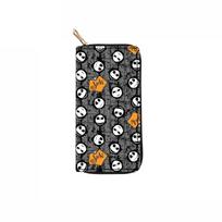 Skull Long Zip Wallet Christmas Horror Night Clutch Wallet