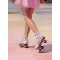 Pink Vintage Preppy Ballet Female Fashion Art Posters Prints Canvas Painting Wall Art Picture Living Room Home Decor 21cm×30cm NoFrame