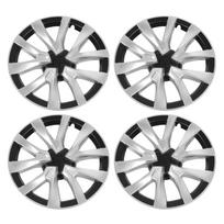 4PCS 18in Wheel Hub Cap Full Wrapping Wheel Hub Cover Trim Replacement for Tesla Model 3 2017 to