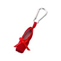 Fashionable Ballet Shoe Keychain Delicate Ballet Shoe Pendant Car Keys Holder Ballet Shoe Backpack Pendant for Keys Bags raudona