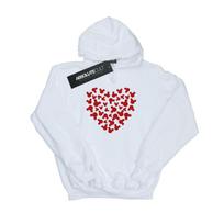 Disney Mens Mickey Mouse Heart Silhouette Hoodie S balta