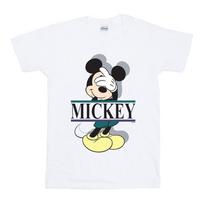 Disney Womens/Ladies Mickey Mouse Letters Cotton Boyfriend T-Shirt S