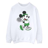 Disney Mens Mickey Mouse Tennis Sweatshirt L balta