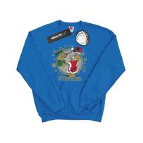Tom And Jerry Mens Christmas Surprise Sweatshirt S karališkos mėlynos spalvos