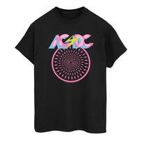 ACDC Womens/Ladies Flash Circle Cotton Boyfriend T-Shirt S juoda