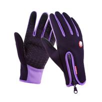 Winter Warm Ski Gloves Windproof Snow Mittens Snowboard Men Riding Gloves S violetinė