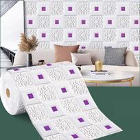 70cmx1m/2m/3m/5m/10m Vandeniui atsparus 3D stereo sienų lipdukas Lubos Miegamasis Svetainė Lipnus Fono Dekoravimo Tapetai 3pcs 70cmx1m gray