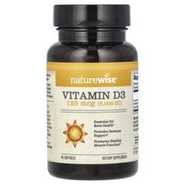 NatureWise, Vitamin D3, 125mcg (5,000IU), 30 softgels