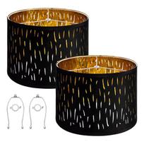 Drum Lamp Shade 2 Set 13 x 13 x 10 in Medium Round Lampshade with Harp