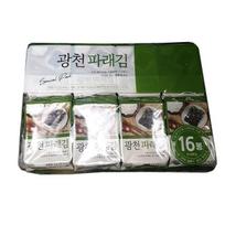 Kwangcheon Žaliosios jūros dumblių Nori (Pietų dėžutės dydis) 4g x 16 maišelių One thing gray