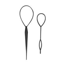 Ponytail Creator Loop Tail Clip Hairdressing Accessories Styling Maker For Ponytail Pigtails Crochet Braids Hair Pull Needle juoda