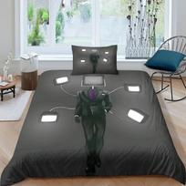 Game Skibidi Toilet Duvet Cover Pillowcase Bedding Set Adult Boys Girls Bedroom Decoration Children Gift Single Double Size 100x135cm gray
