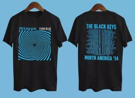 The Black Keys Band Tour Concert Short Sleeve Black Shirt Unisex T-Shirt XXXL