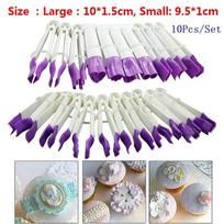 10 vnt / rinkinys  Fondant Crimper  įrankių rinkinys  Sugar Craft Cake  kepimo fondant torto įrankiai Small flat mouth