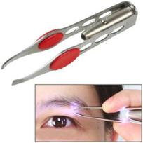 LED light Eyebrow Tweezer Hair Removal Tool gray