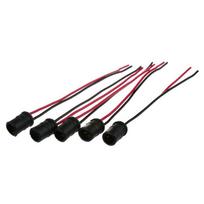 5Pcs T10 W5W Soft Rubber Light Bulb Socket Lamp Holder Connector Car Auto black