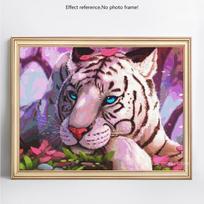 5D „pasidaryk pats“ deimantinis paveikslas Viso apvalaus gyvūno tigro siuvinėjimo išpardavimas paveikslėlis Kalnų krištolas deimantas 20X30 black
