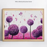 Dandelion 5D DIY Diamond Painting Diamond Embroidery Flower Full Round Cross Stitch 20X30CM pink