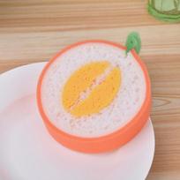 Fruit Shape Sponge Washing Brush Magic Sponge Washing Dishes Washing Cloth Household Cleaning Tools strawberry red