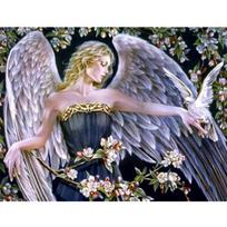 Visas 5D „pasidaryk pats“ deimantinis paveikslas „Black Angel Girl“ deimantinis siuvinėjimas Visiškai klojamas kryželiu namų dekoras, rankų darbo dovana 20x30cm