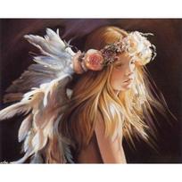 5D deimantinis paveikslas Angel Baby Christ Visas apvalus deimantinis siuvinėjimas 20X30CM gray