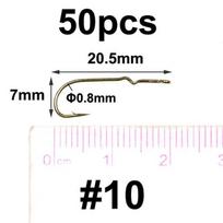Bimoo 50 vnt. Nr. 2 #10 Spygliuoti kabliukai su spygliuočiais ir ilgais kabliukais. #10 white
