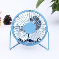4 Inch USB Mini Fan Metal Small Fan Creative Aluminum Leaf Radiator Fan Desk Fan For Home Office 4 Inch mėlyna