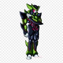 Pleistukai drabužiams, krepšiui, lygintuvu klijuojami šiluminiai lipdukai, Dragon Ball Super, Cell, Cell, Goku raštas, skalbiami, šilumos perdavimas black
