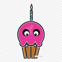Fnaf Chica's Cupcake Cupcake Five Nights At Freddy's 2 Iron-on Transfers For Clothing Tshirt Bag Heat Transfer Stickers Iron On Patches pink