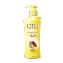 Lotus Herbals kakavos glostymas kasdienis rankų ir kūno losjonas SPF 20, 250 ml