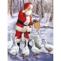 Diy Santa Claus 5d Diamond Painting Full Round Drill Mosaic Diamond Embroidery Cross Stitch Wall Art Home Decor Christmas Gift Full Round 20x30CM gray
