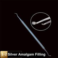 Dental Double Ended Wax Carver Mixing Knife Stainless Steel Filling Tool 1-2 Amalgam