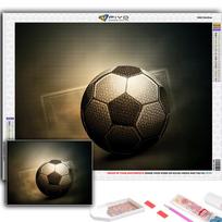5D Pasidaryk pats deimantinė siuvinėjimo ugnis ir vanduo futbolas deimantinė tapyba mozaika namų dekoravimas Full Round 20X30CM