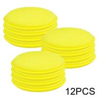 12/24Pcs Car Foam Sponge Wax Applicator Cleaning Detailing Pads Wax Soft Sponge Cleaning Accessories Dust Remove Auto Care Polishing Pad 12Pcs