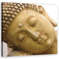 Canvas print Buddha Head Gold Spa 30x30 smėlis