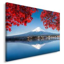 Canvas print Japan Mountain Fuji Red 60x40 raudona
