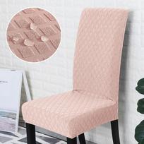 Megztas vienspalvis kėdės užvalkalas Elastingas sėdynės užvalkalas Šeimai Restoranas Kavinė Sarung Kerusi Meja Makan Kėdėms Virtuvė Viešbutis 1-Pcs rožinė