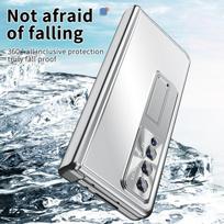 Nenuleidžiamas aliuminio dėklas, skirtas Samsung Galaxy Z Fold 4 5g Fold4 Fold3 Fold 3 Zfold4 grūdinto stiklo plėvelės dėklai for Samsung Z Fold 3 sidabras