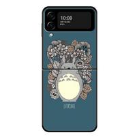 Kietas PC telefono dėklas Totoro, skirtas Samsung Galaxy Z Flip3 5g Zflip3 Zflip Flip Fundas dėklai Samsung Z Flip3 5G