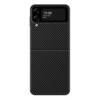 Telefono dėklas, skirtas Samsung Galaxy Z Flip 4 Z Flip3 5g dėklas, skirtas Galaxy Z Flip PC Hard Shell Capa Funda Luxury Carbon Fiber Texture Samsung Z Flip