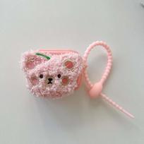 Retro meškiuko pliušinis animacinis belaidžių Bluetooth ausinių įkrovimo dėklas Apple Airpods 2 3 1 Pro 2-os kartos mielas ausinių dangtelis For Airpods Pro gray