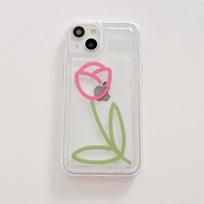 Ins Tulips Flower Cartoon Jane Silicone Soft Phone Case For Iphone 11 13 Pro Max 14 Promax 12promax Protector Back Cover Capa for iphone 14promax white