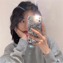 Korea 3d Dream Shell prabangus sidabro apyrankės telefono dėklas, skirtas iPhone 13 12 11 Pro Xs Max Xr 7 8 Plus apsauginis minkštas galinis dangtelis For iPhone 13Pro gray