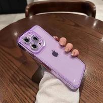 Moskado telefono dėklas iPhone 13 Pro Max 11 12 7 8 Plus X Xr Xs Max Blizgantis deimantais Skaidrus krištolinis Šviesus Minkštas TPU galinis dangtelis For iphone 13Pro Max violetinė