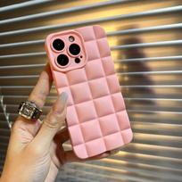 3d Diamond Plaid telefono dėklas, skirtas iPhone 11 12 13 14 Pro X Xr Xs Max 6s 7 8 Plus Matte Fashion smūgiams atsparus minkštas silicio telefono dėklas for iphone 14Pro gray
