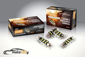 4 vnt LED lemputė SV8.5, C5W 12-24V CANBUS 39mm 220lm