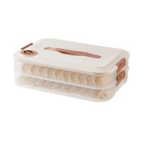 Wonton Box Naudingas sukraunamas tvirtas apkrovą laikantis šaldytuvo makaronų dėklas su dangteliu kasdien naudojamas Dual Layer