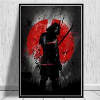 Bonsa Bushido Samurai Kanji Ink Japonijos nindzių plakatai ir spaudiniai Sienos Menas Drobės Paveikslėliai Tapyba Estetinis kambario dekoras Obrazy 21cm×30cm NoFrame