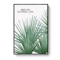 Nordic Decorative Painting Palm Tree Plant Leaf Villa Bedside Oil Painting Hanging Painting Wall Art Canvas Posters and Prints 21*30cm