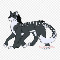 Fictional Character Whiskers Deviantart Iron on Heat Transfer Printing Vinyl Patches Sticker for Clothes DIY Appliques Washable Patches black